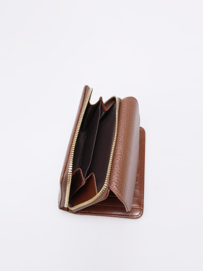 Portefeuille style pochette enveloppe marron