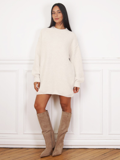 Robe pull ample à coutures apparentes