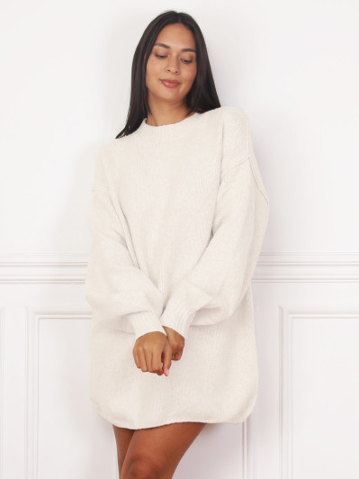 Robe pull ample à coutures apparentes