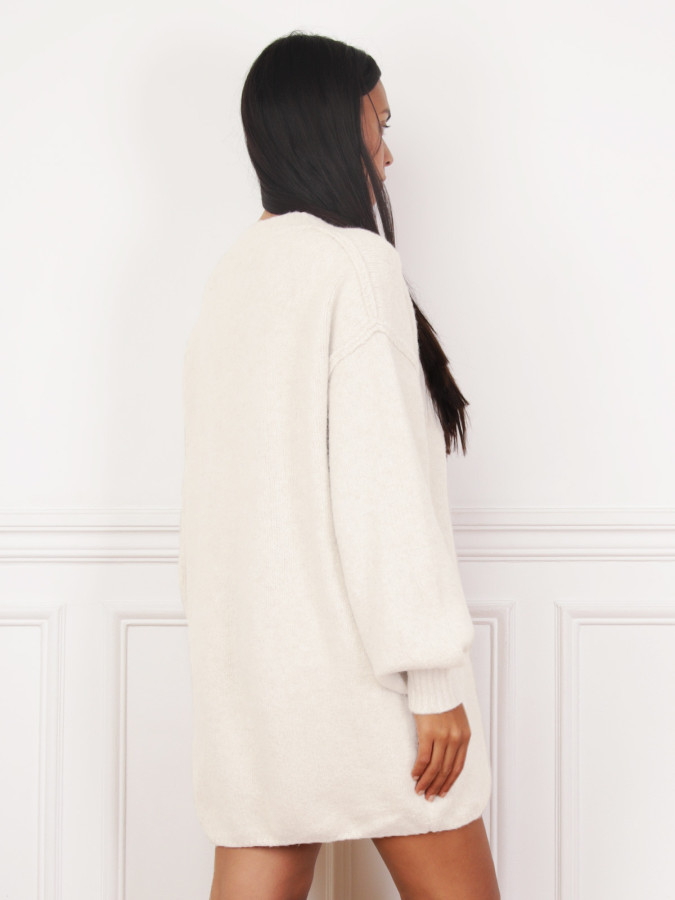 Robe pull ample à coutures apparentes