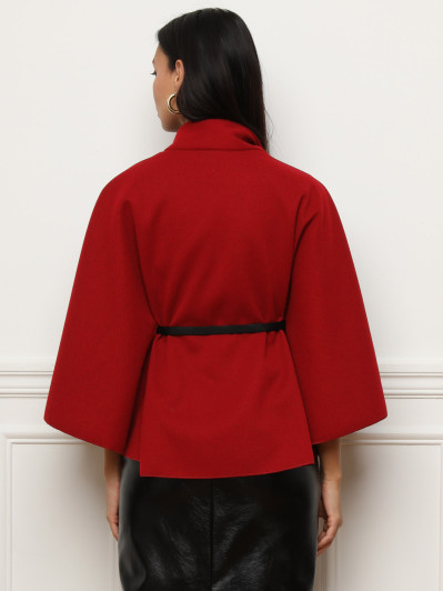 Cape ceinturée avec boutons