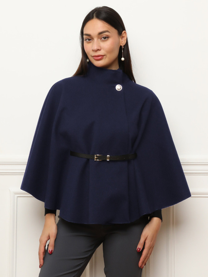 Cape ceinturée avec boutons