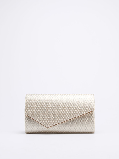 Pochette de soirée dorée élégante avec chaînette – Sac femme chic