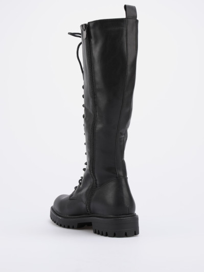 Bottes rangers noires à lacets