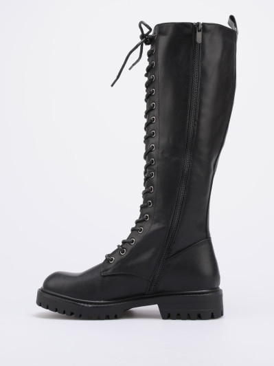 Bottes rangers noires à lacets