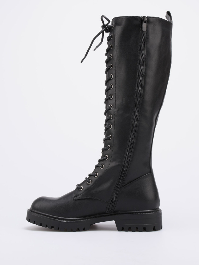 Bottes rangers noires à lacets