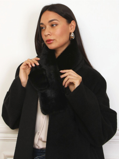 Écharpe en fausse fourrure à passant