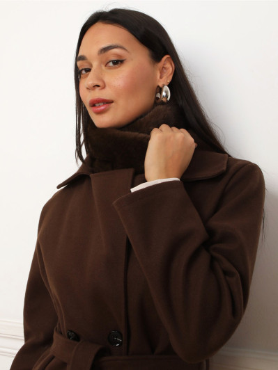 Écharpe en fausse fourrure à passant