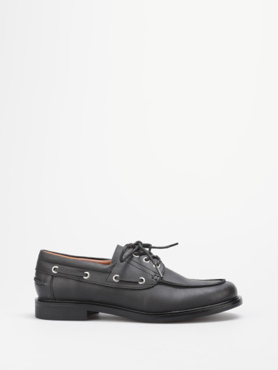 Mocassins bateau à lacets noirs
