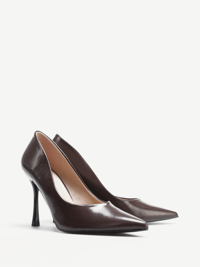 Escarpins Pointus Minelli - Marron Cuir - Taille 39 (EU) - Occasion Bon état