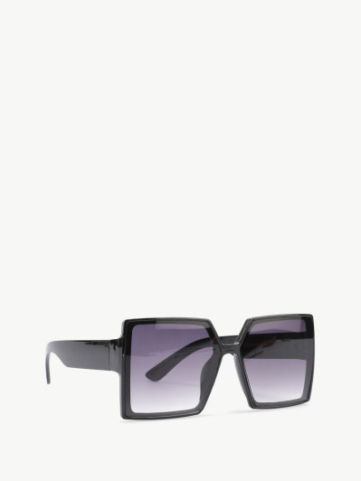 Lunettes de soleil carrées oversize noires