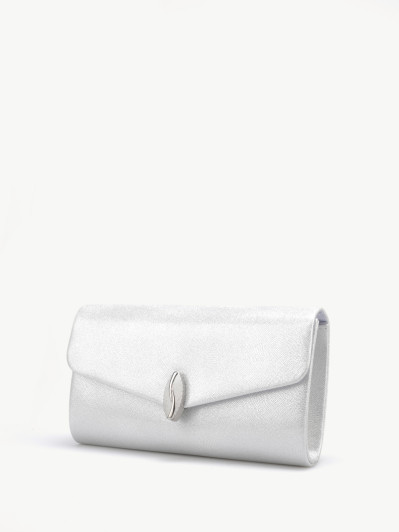 Pochette de soirée pailletée argentée