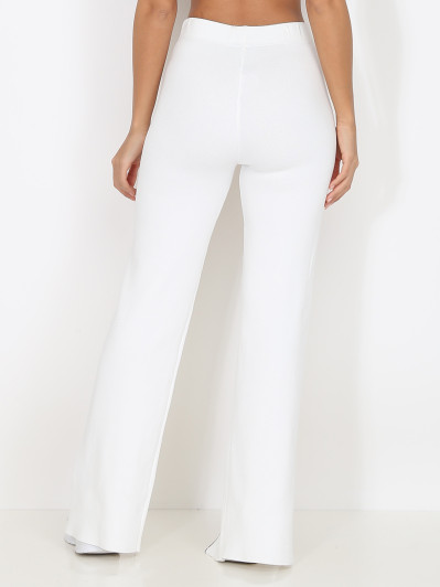 Pantalon à fentes et lignes