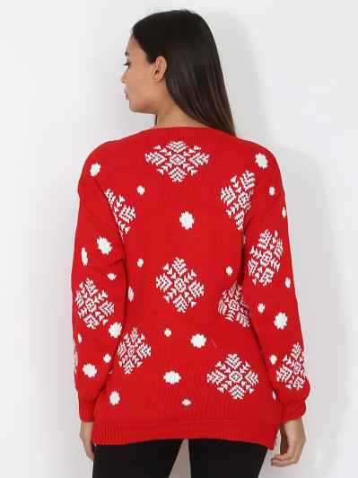 Pull de Noël à motif renne