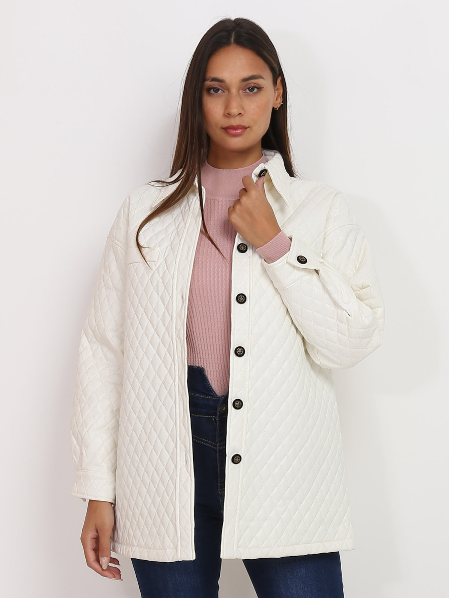 Surchemise blanche matelassée