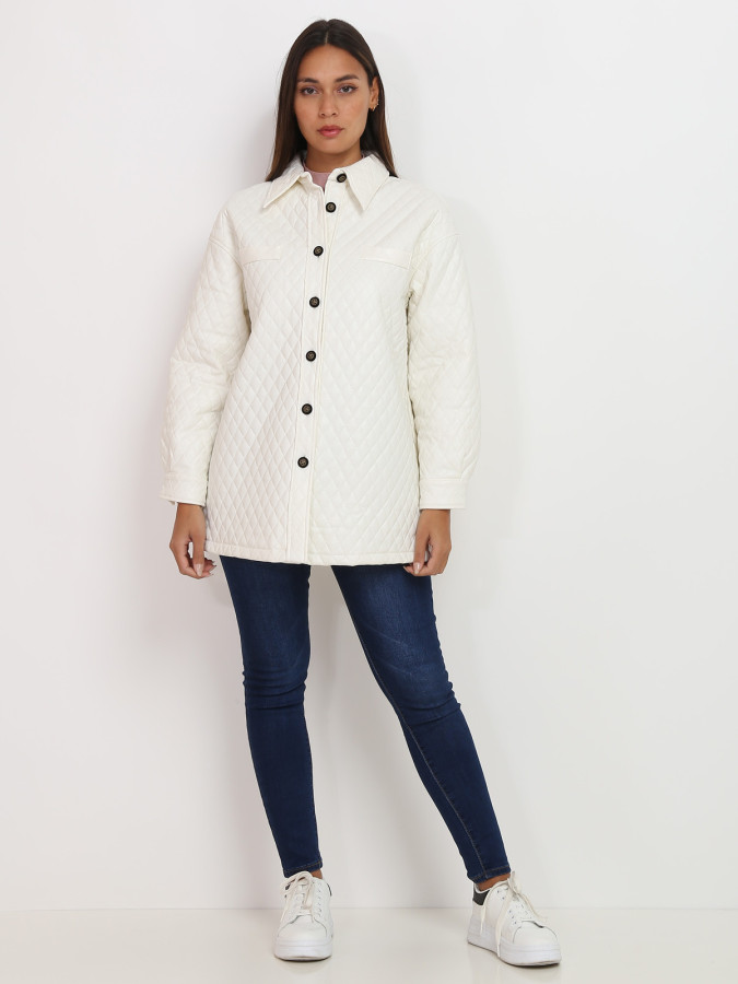 Surchemise blanche matelassée