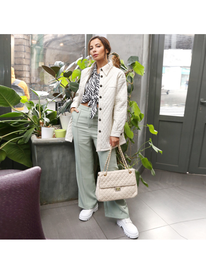 Surchemise blanche matelassée