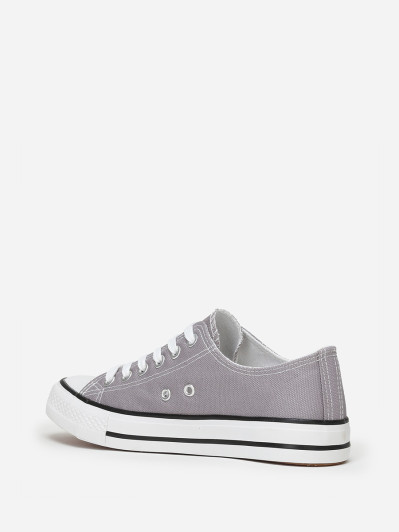 Tennis basses grises en toile