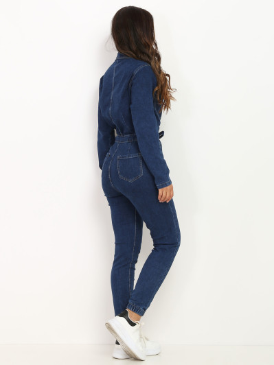 Combinaison en jeans style utilitaire