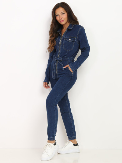 Combinaison en jeans style utilitaire