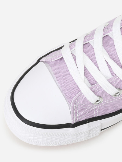 Tennis basses parme en toile