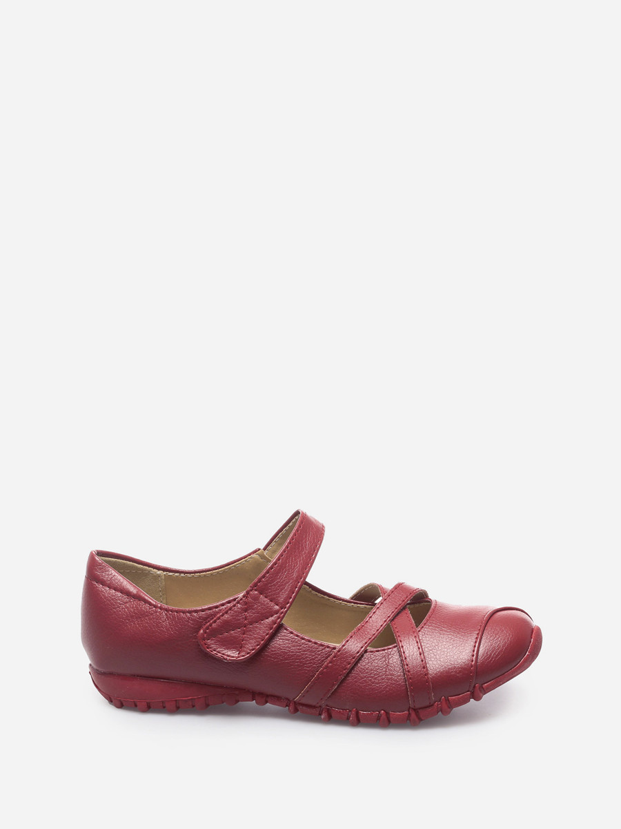 Chaussures femme pas cher ballerine confort Bienestar rouge La Modeuse