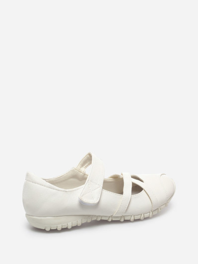 Chaussures femme pas cher ballerine confort Bienestar blanche La Modeuse