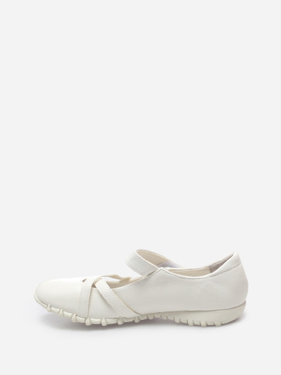 Chaussures femme pas cher ballerine confort Bienestar blanche La Modeuse