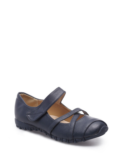 Chaussures femme pas cher ballerine confort Bienestar bleu marine La Modeuse