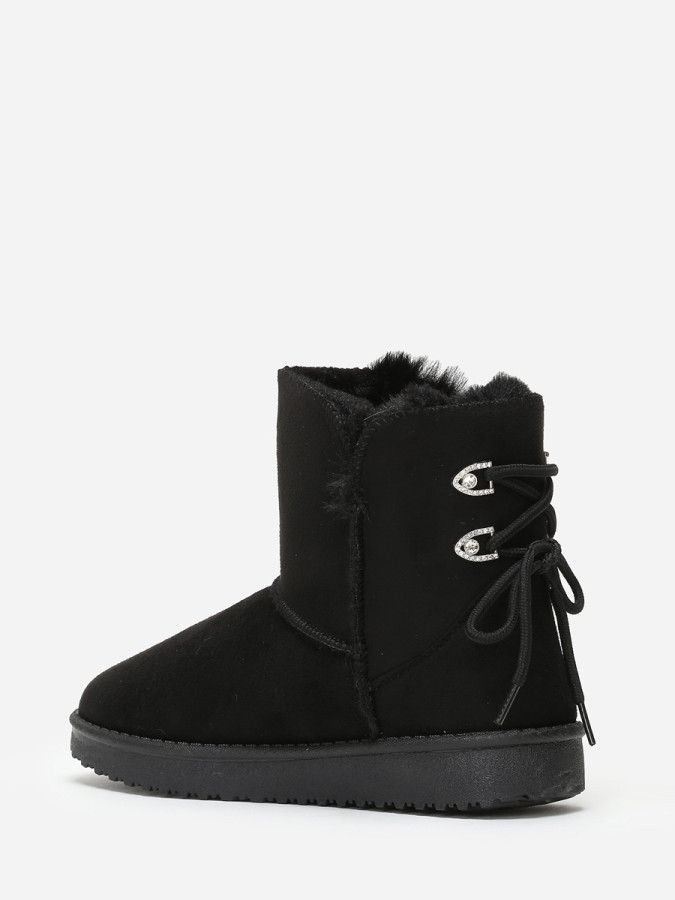 Boots fourrées à strass