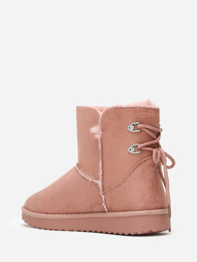 Boots fourrées à strass