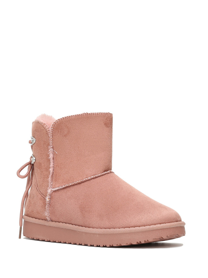 Boots fourrées à strass