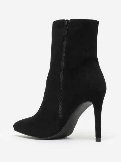 Bottines pointues noires à talon aiguille