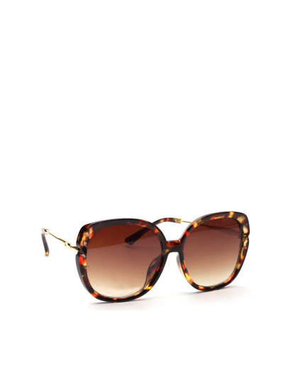 Lunettes de soleil oeil de chat marron avec écailles