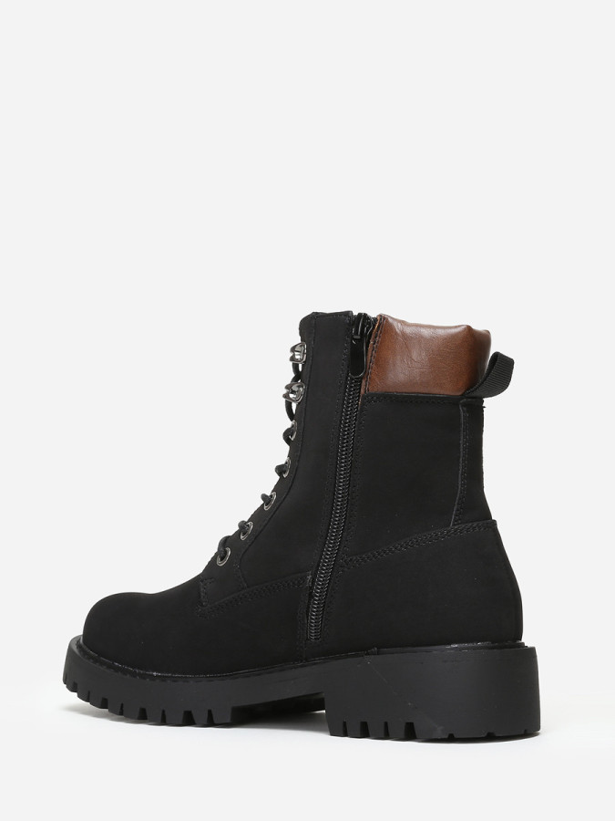 Rangers zippées en suédine noire