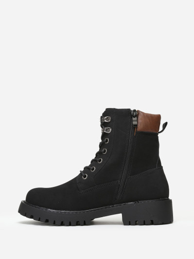 Rangers zippées en suédine noire