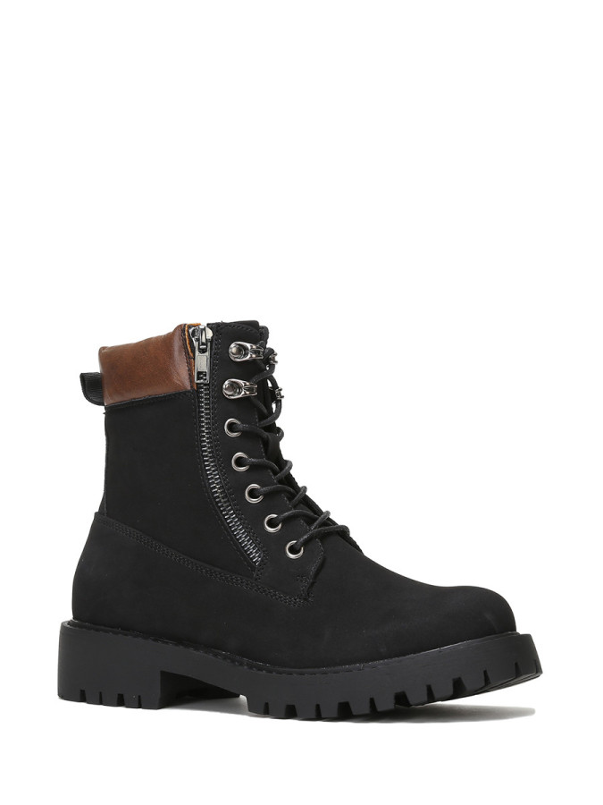 Rangers zippées en suédine noire