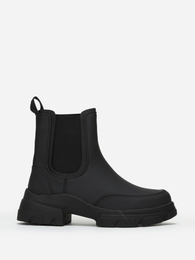 Chelsea noires crantées effet mat