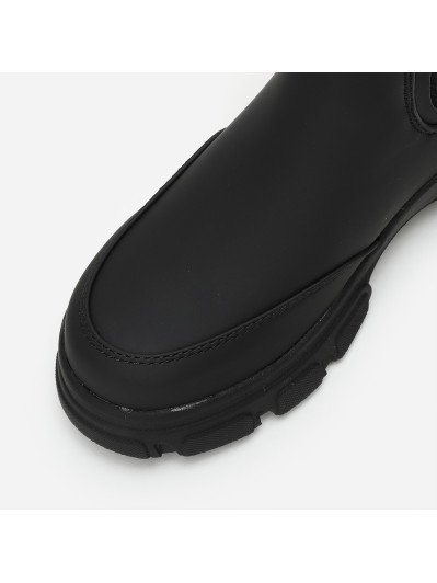 Chelsea noires crantées effet mat