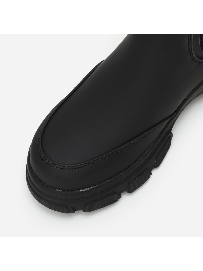 Chelsea noires crantées effet mat