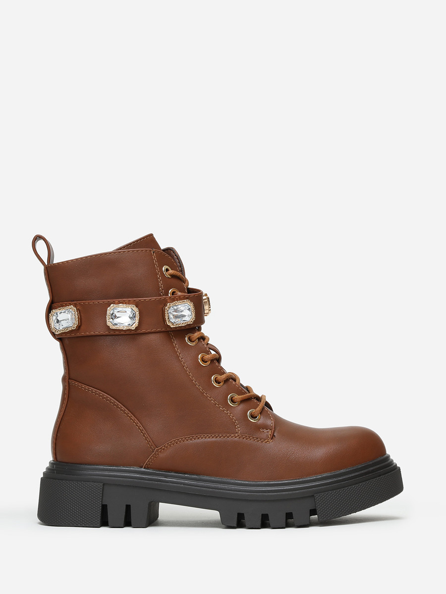 Rangers marron à bride bijoux