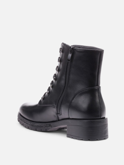 Rangers noires à lacets à strass