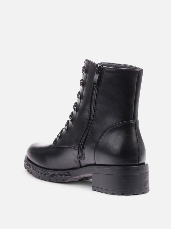 Rangers noires à lacets à strass