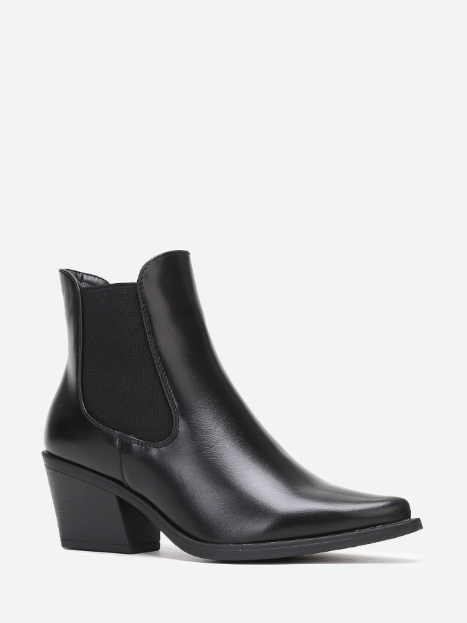 Bottines chelsea noires à bout pointu