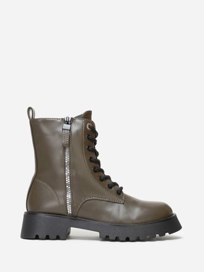 Rangers vert foncé à zip argenté