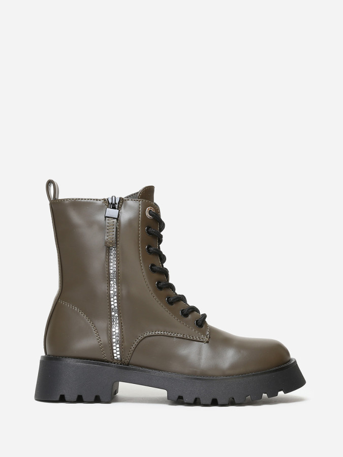 Rangers vert foncé à zip argenté