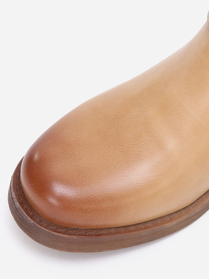 Bottines ajourées beiges avec brides