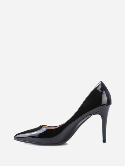 Escarpins noirs vernis à talon aiguille