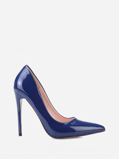 Escarpins AURA By Lodi – Pointus Ouverts, Cuir Bleu Pétrole, Taille 38, Très Bon état