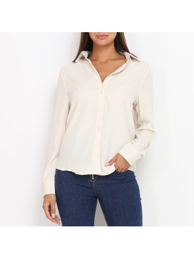 Chemise fluide beige